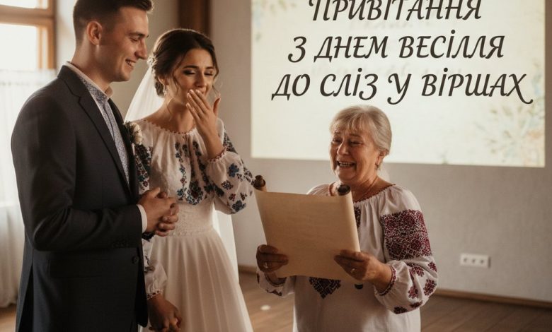 привітання з днем весілля до сліз у віршах