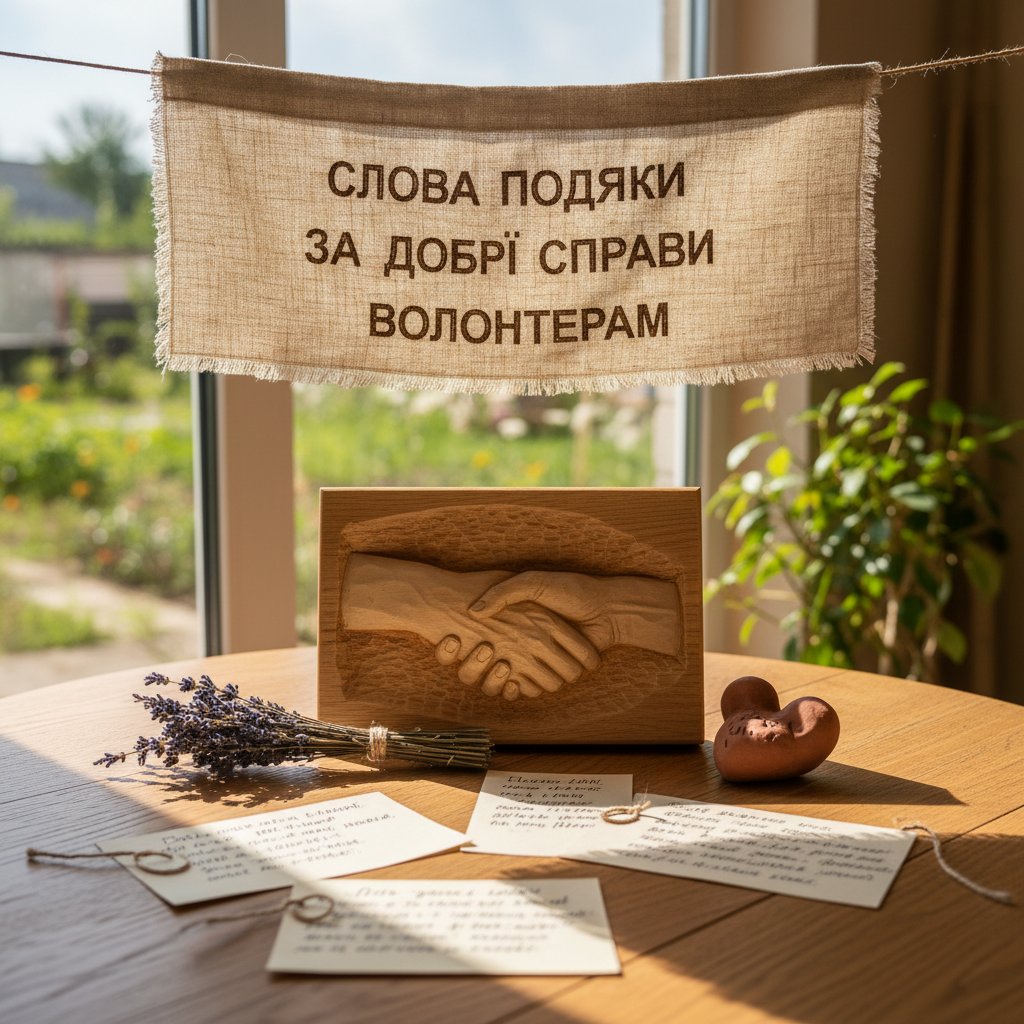 слова подяки за добрі справи волонтерам