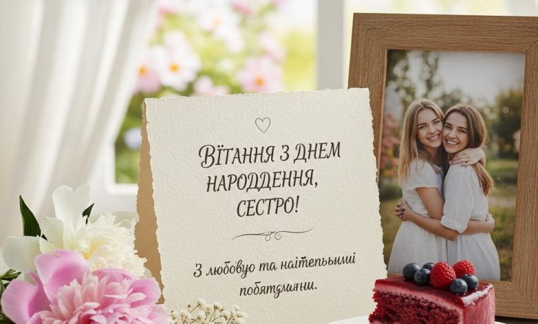 поздравления с днем рождения сестре на украинском языке
