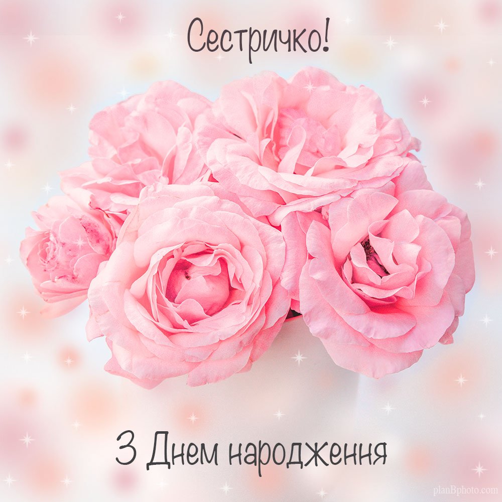 поздравления с днем рождения сестре на украинском языке