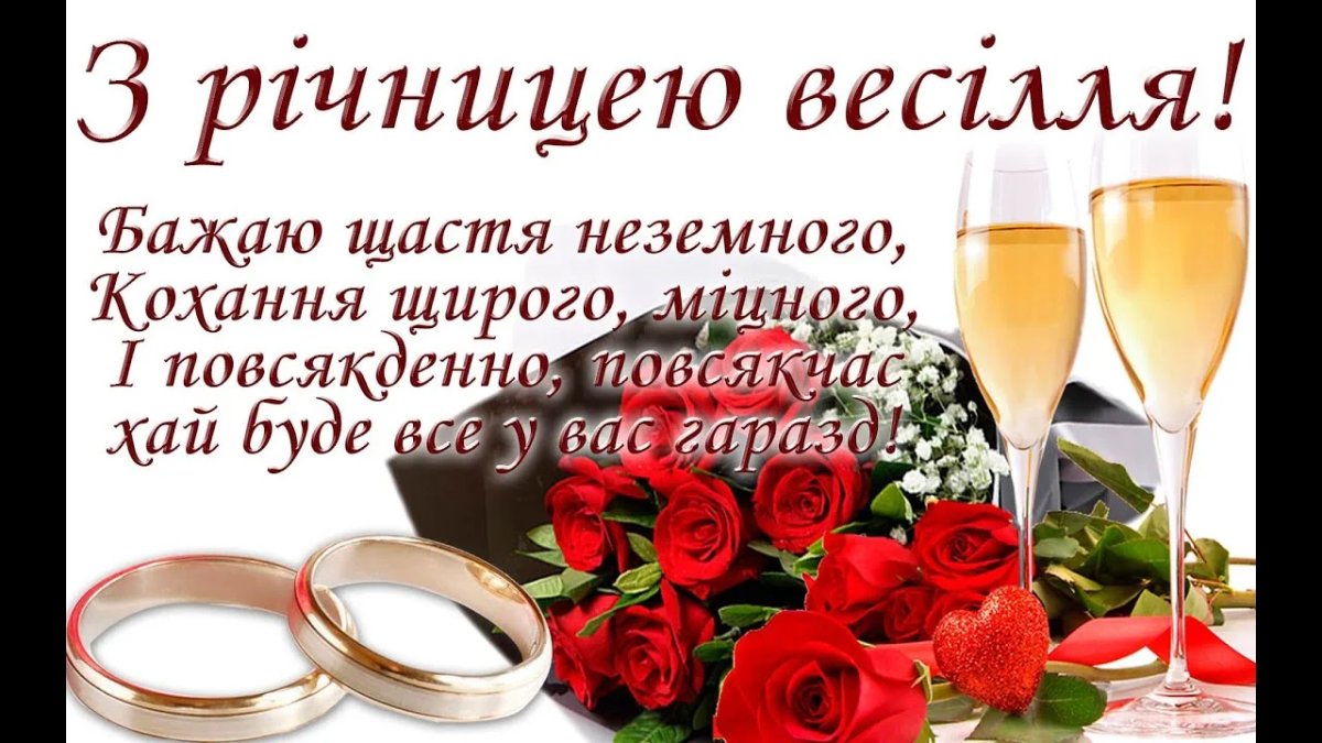 вітання з годовщиною весілля