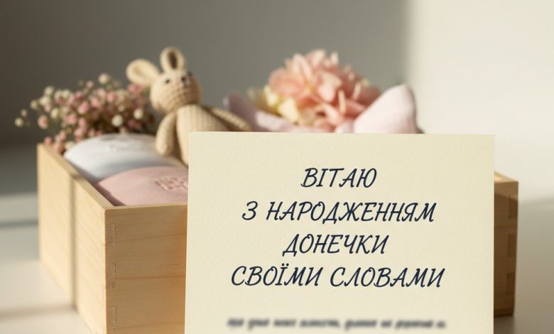 поздравляю с рождением дочери своими словами