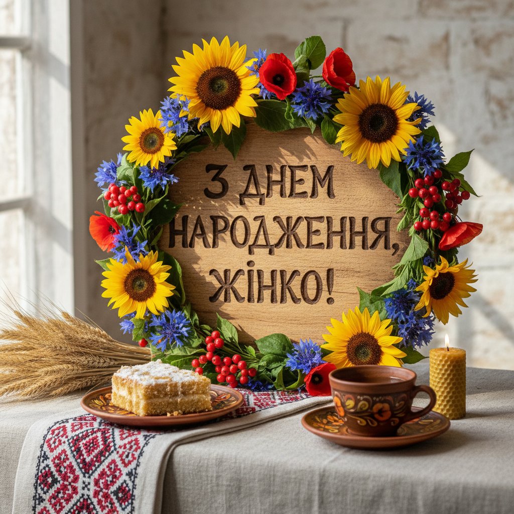 с днем рождения женщины на украинском языке