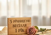 с годовщиной свадьбы 1 год
