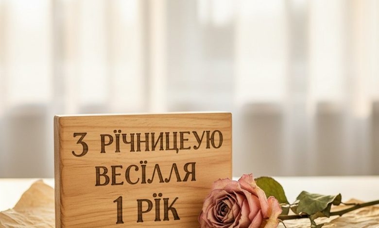с годовщиной свадьбы 1 год