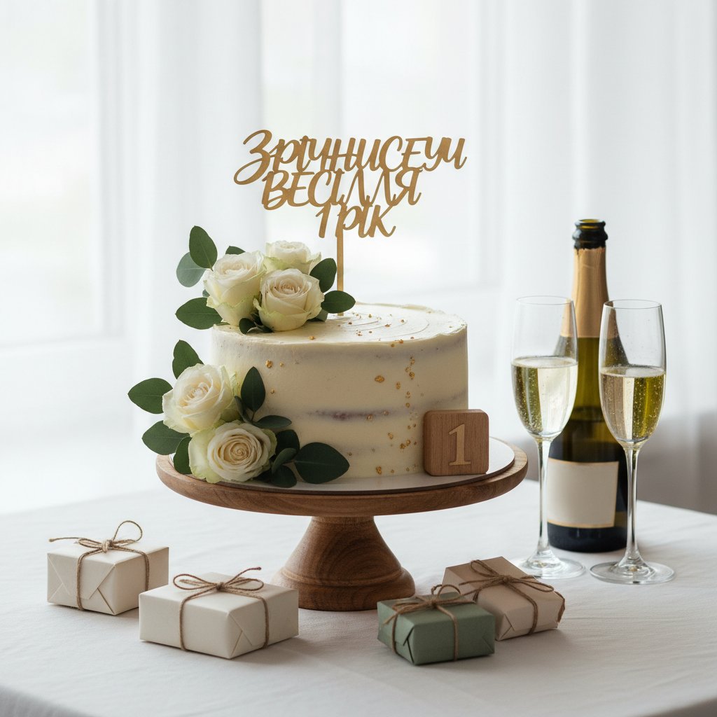с годовщиной свадьбы 1 год