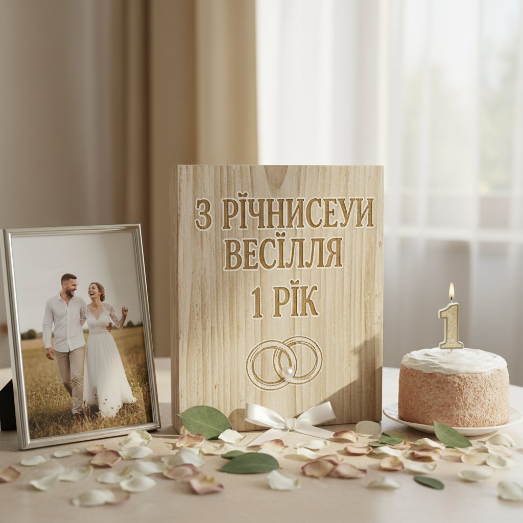 с годовщиной свадьбы 1 год