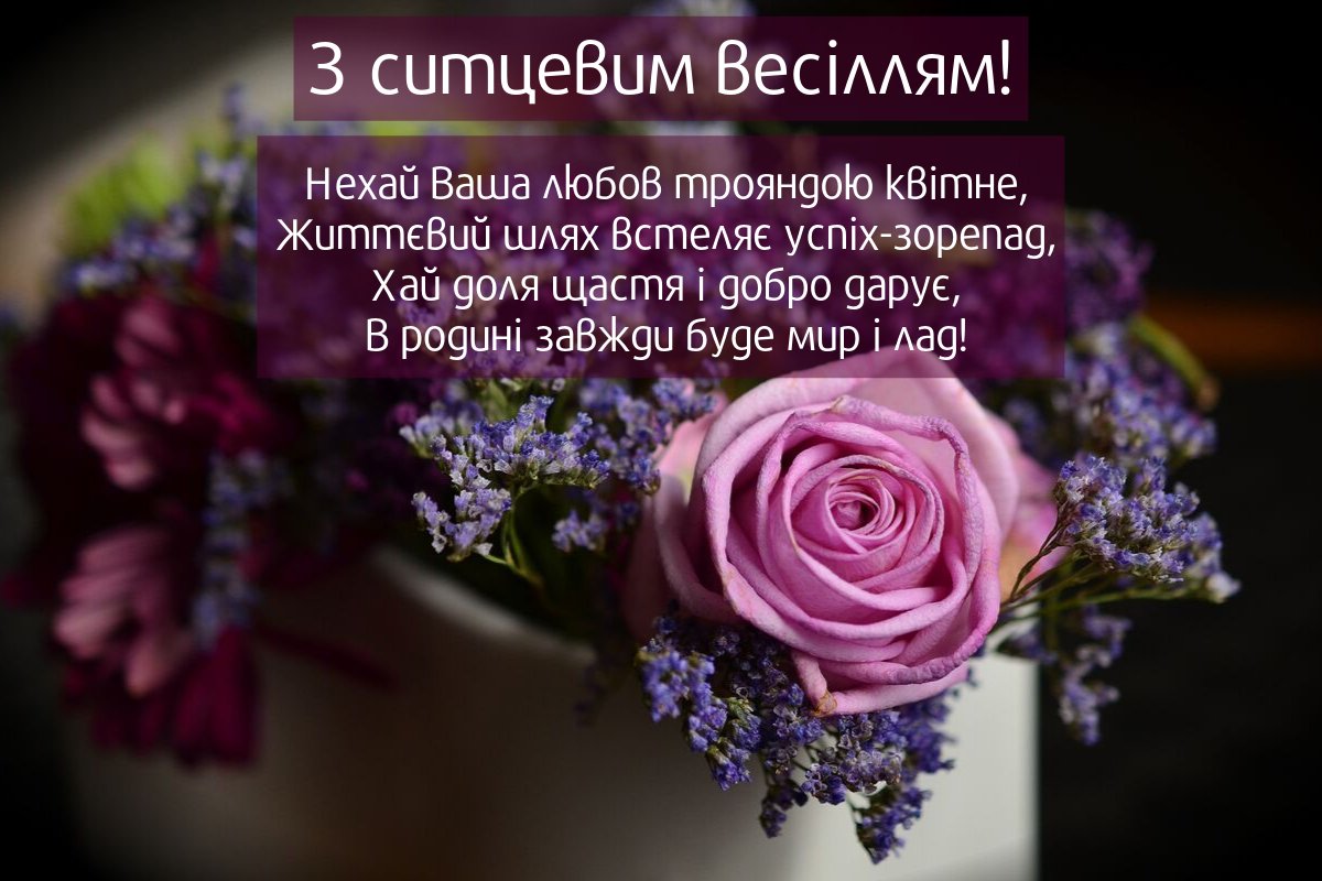 с годовщиной свадьбы 1 год