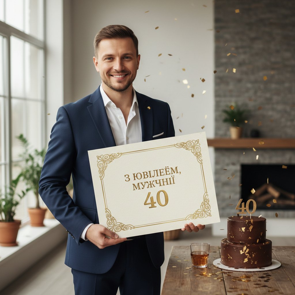 з ювілеєм мужчині 40