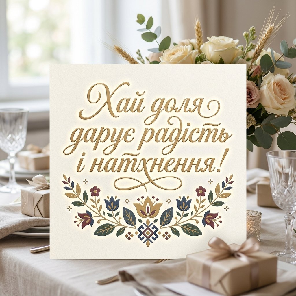 Подяка гостям за привітання