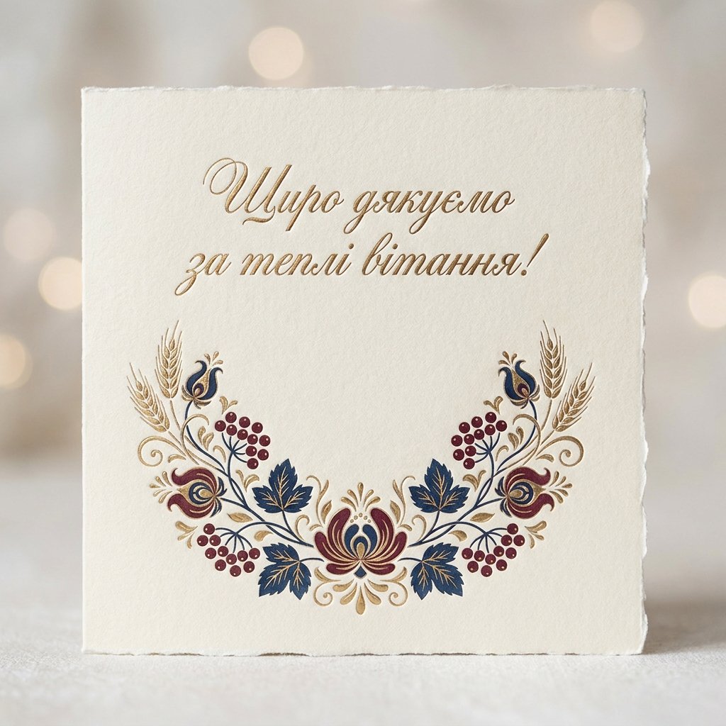 Подяка гостям за привітання