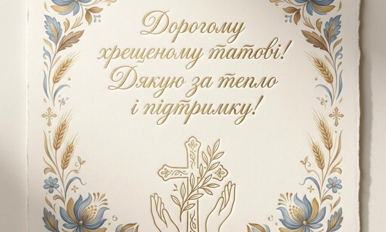 Подяка хрещеному татові українською