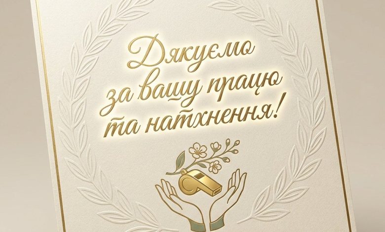 Подяка тренеру від батьків