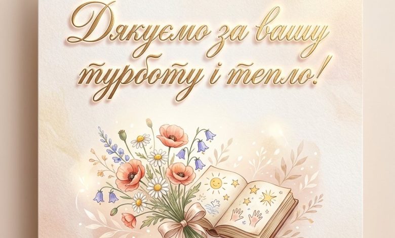 Подяка вихователю дитячого садка