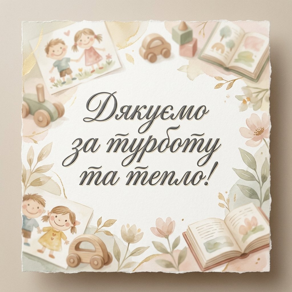 Подяка вихователю дитячого садка
