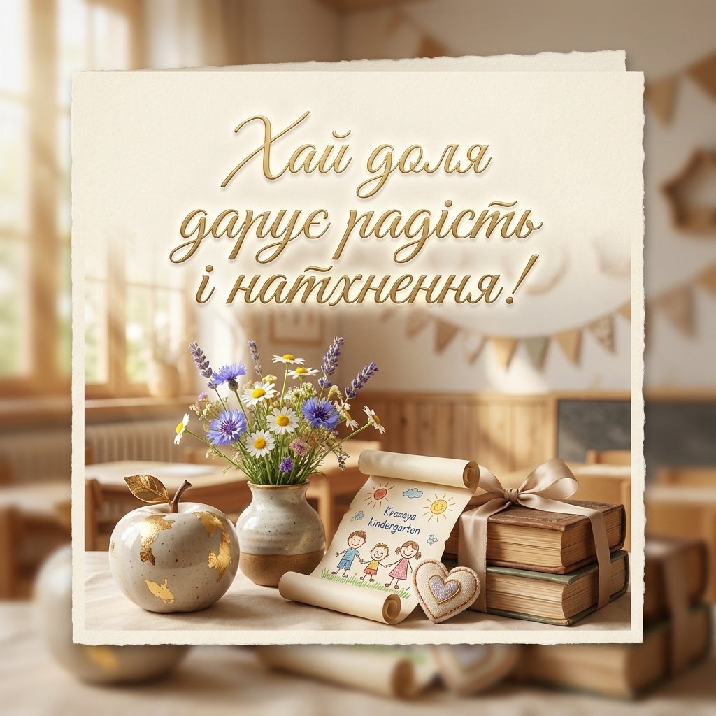 Подяка вихователю дитячого садка