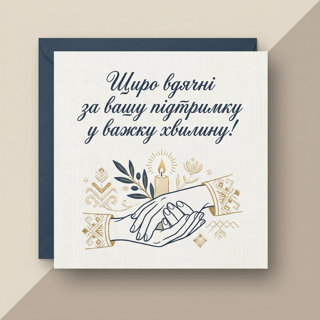 Подяка за підтримку у важкий час