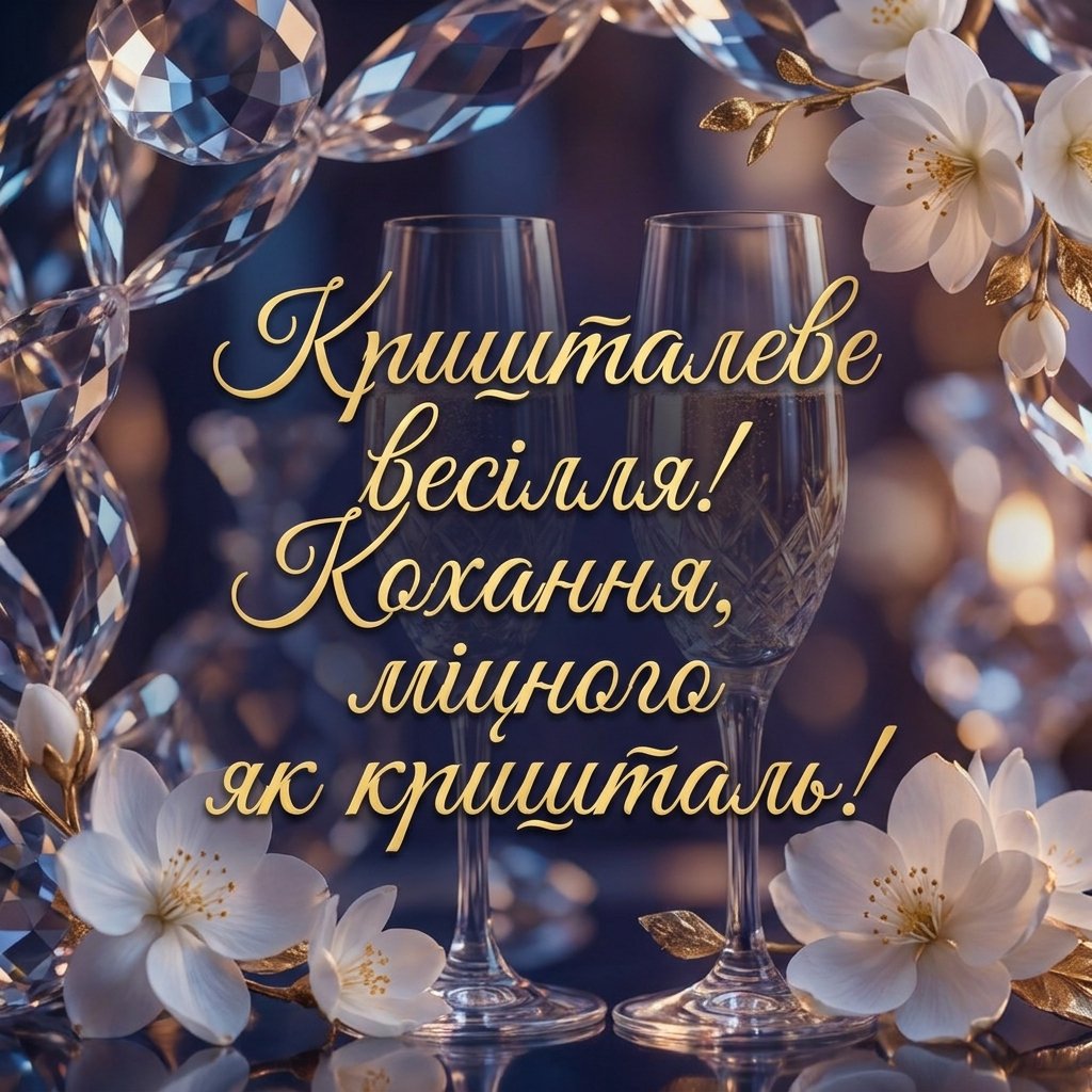 Привітання з 15 річницею весілля