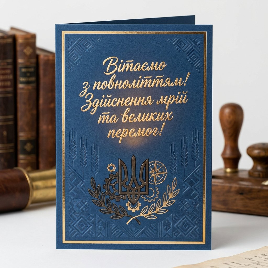 Привітання з 18-річчям хлопцю українською