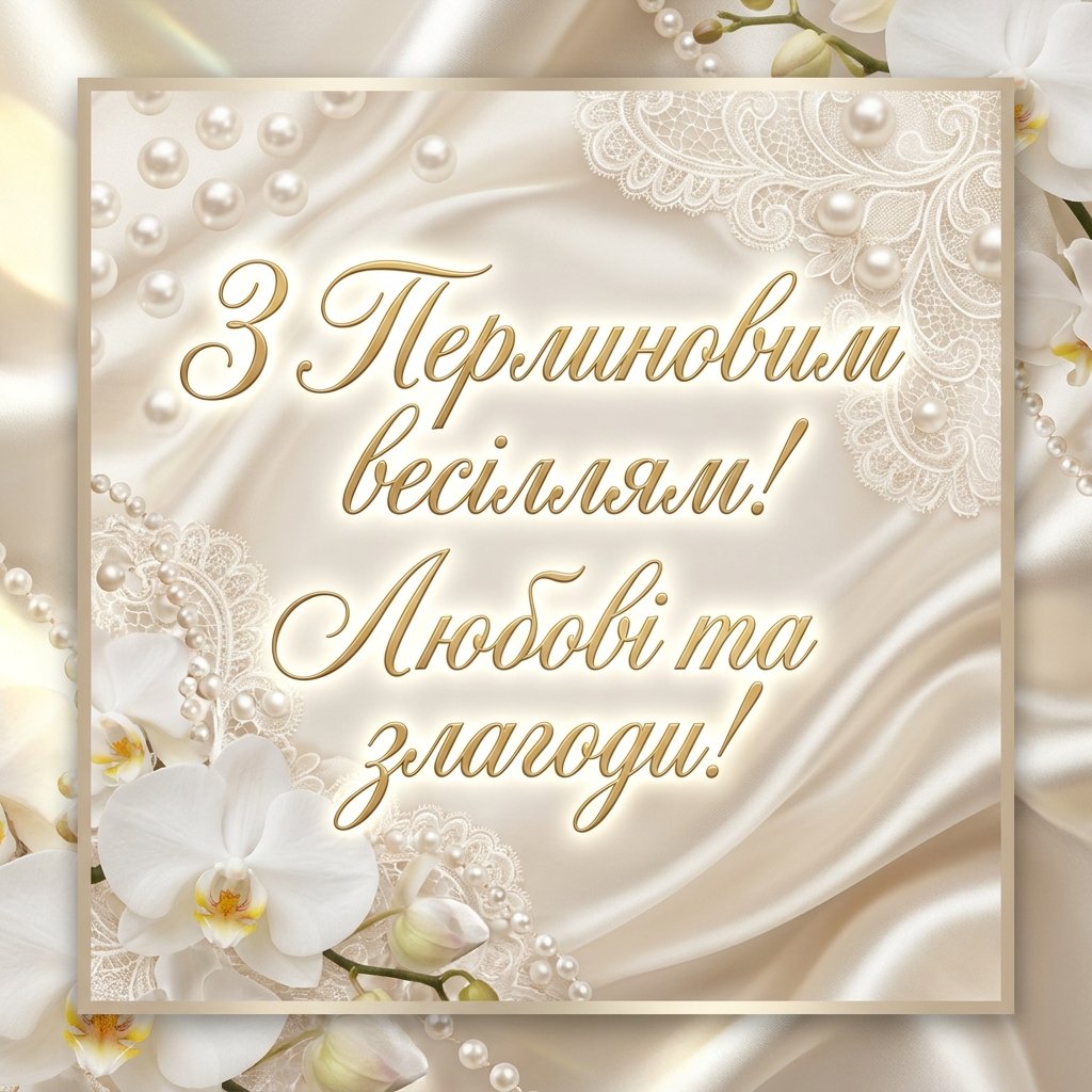 Привітання з 30 річницею весілля друзям