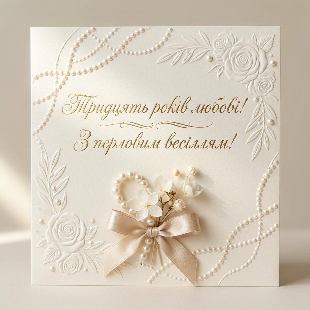 Привітання з 30 річницею весілля друзям