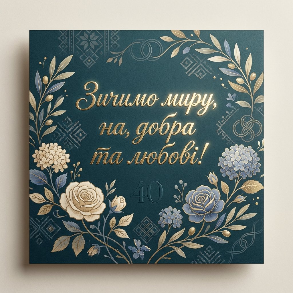 Привітання з 40-річчям сестрі