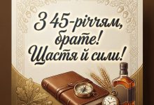 Привітання з 45-річчям брату