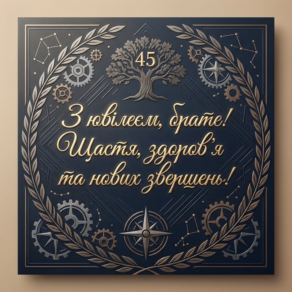 Привітання з 45-річчям брату
