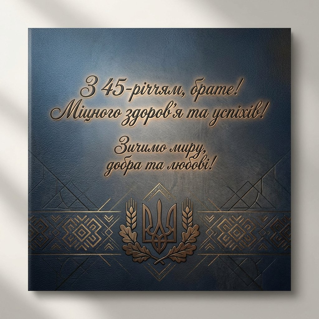 Привітання з 45-річчям брату