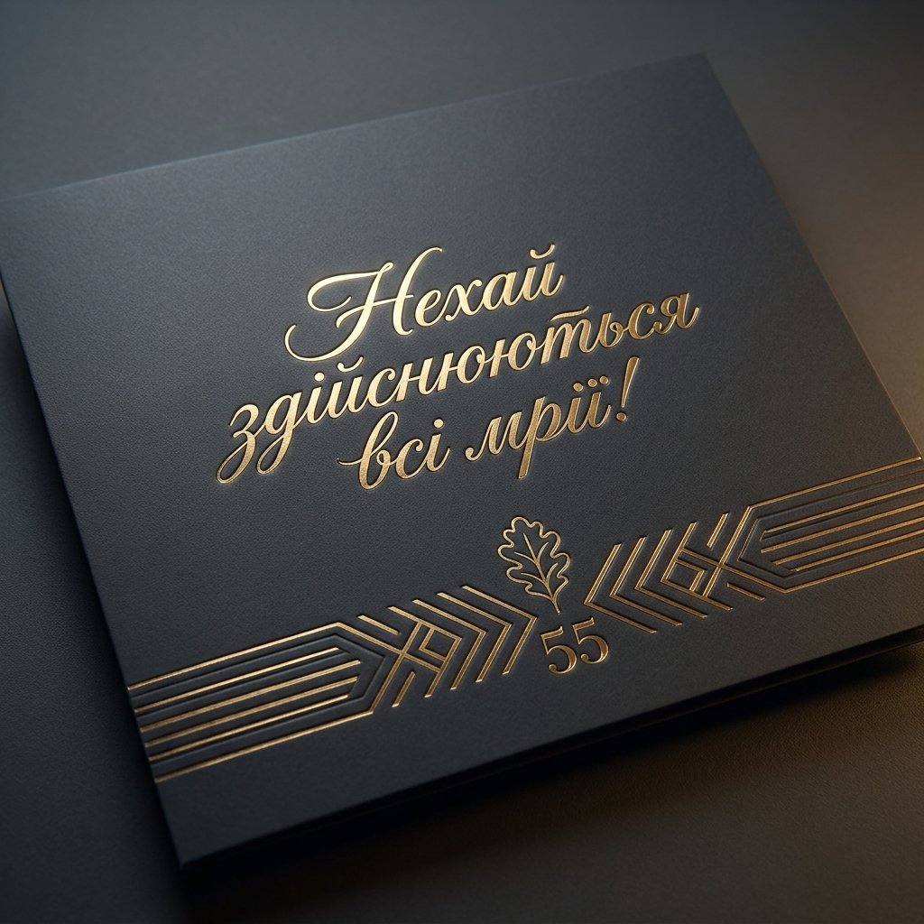 Привітання з 55-річчям чоловіку