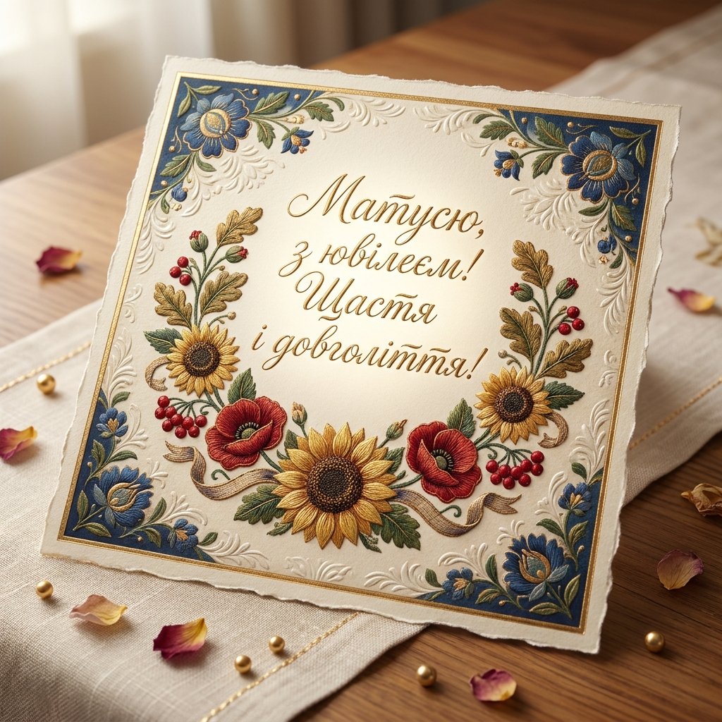 Привітання з 65-річчям мамі українською