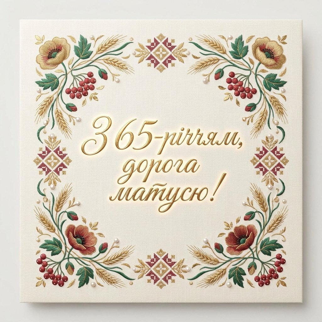 Привітання з 65-річчям мамі українською