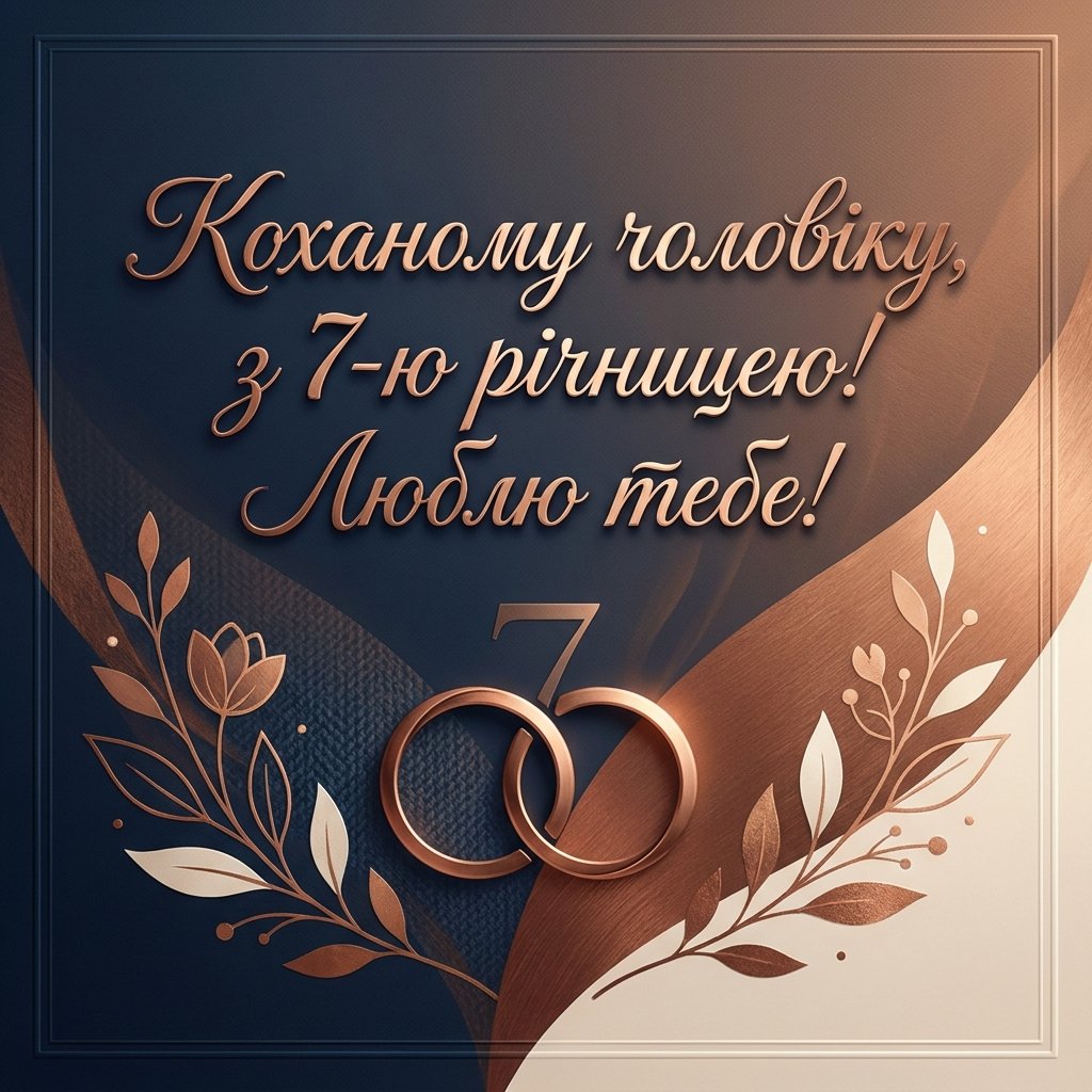 Привітання з 7 річницею весілля чоловіку
