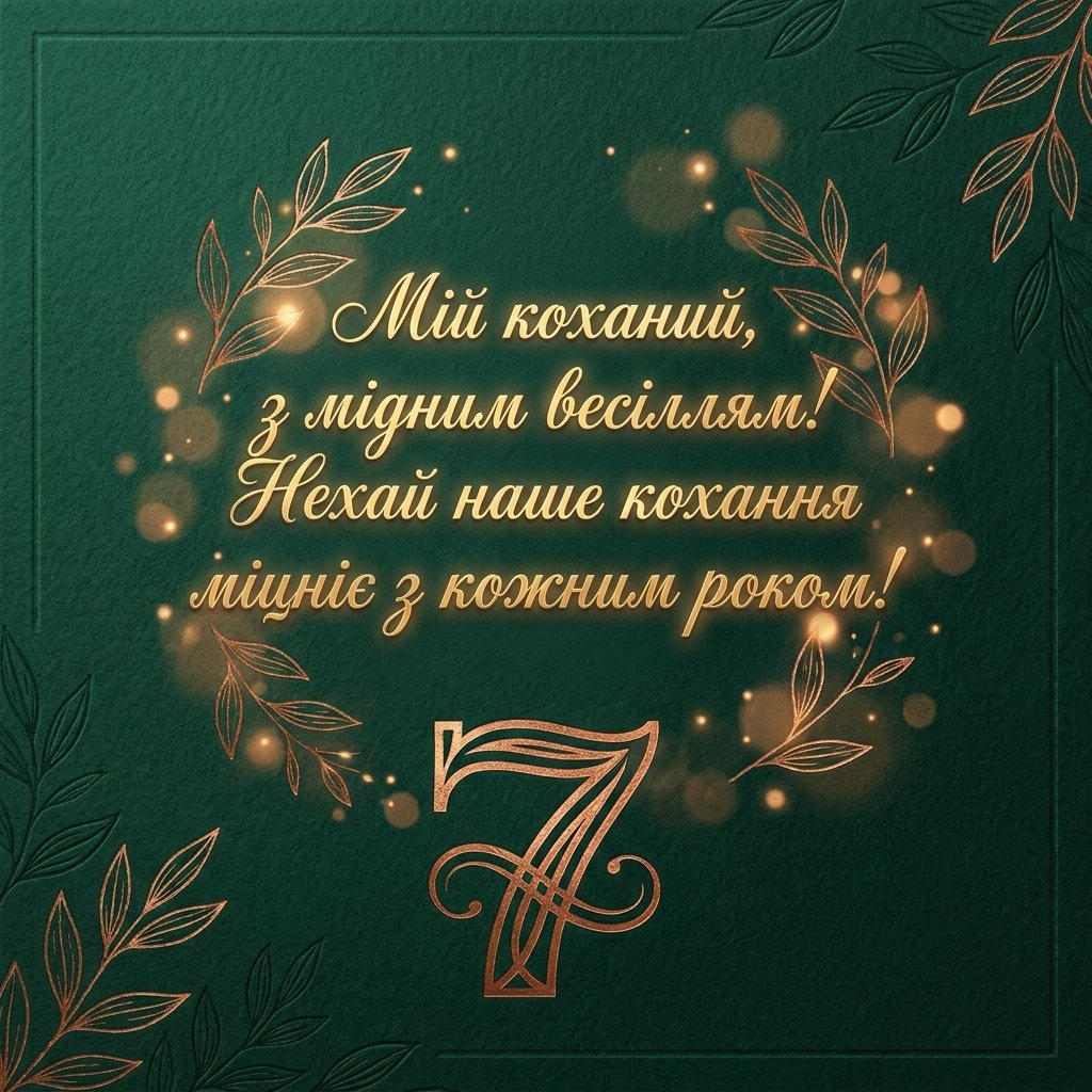 Привітання з 7 річницею весілля чоловіку