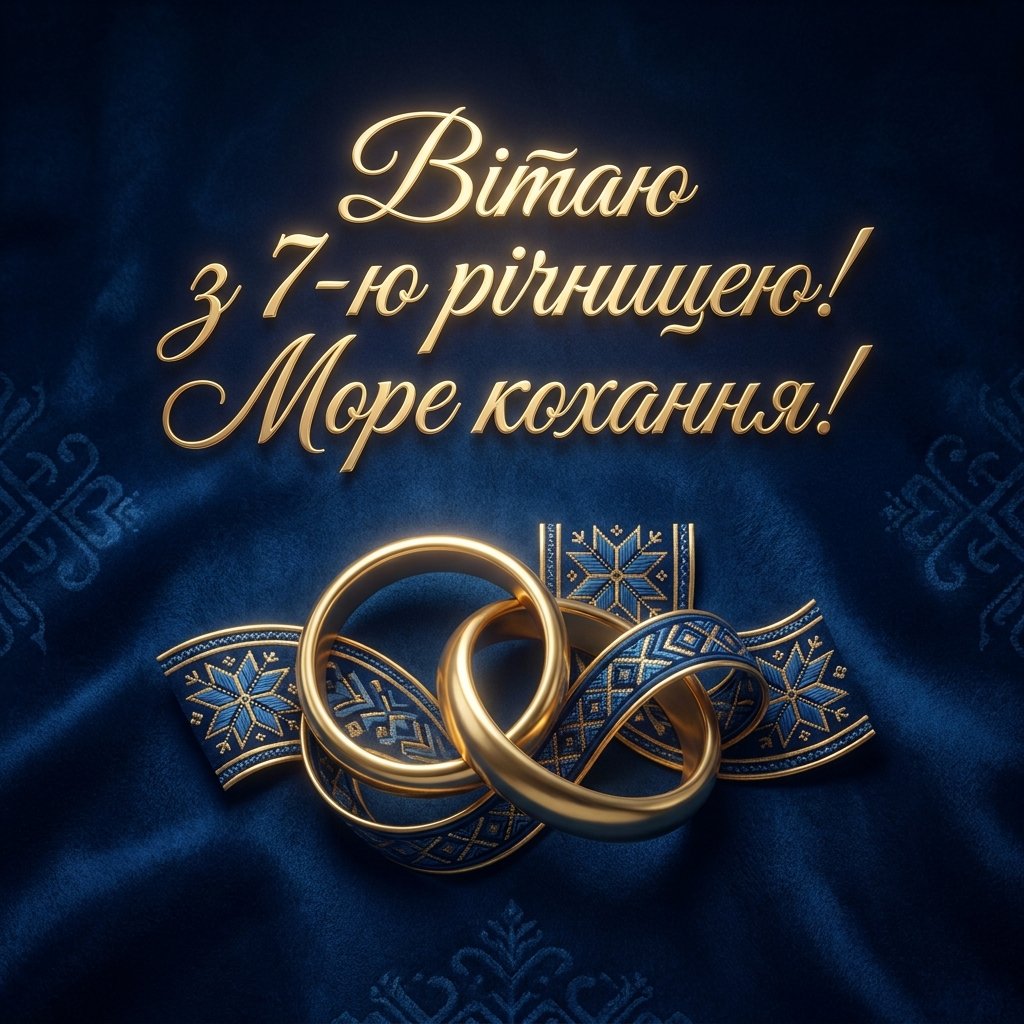 Привітання з 7 річницею весілля чоловіку