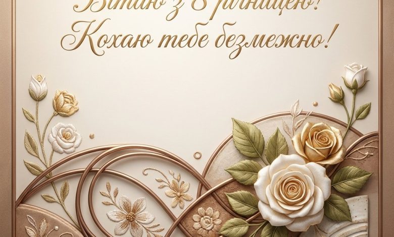 Привітання з 8 річницею весілля дружині