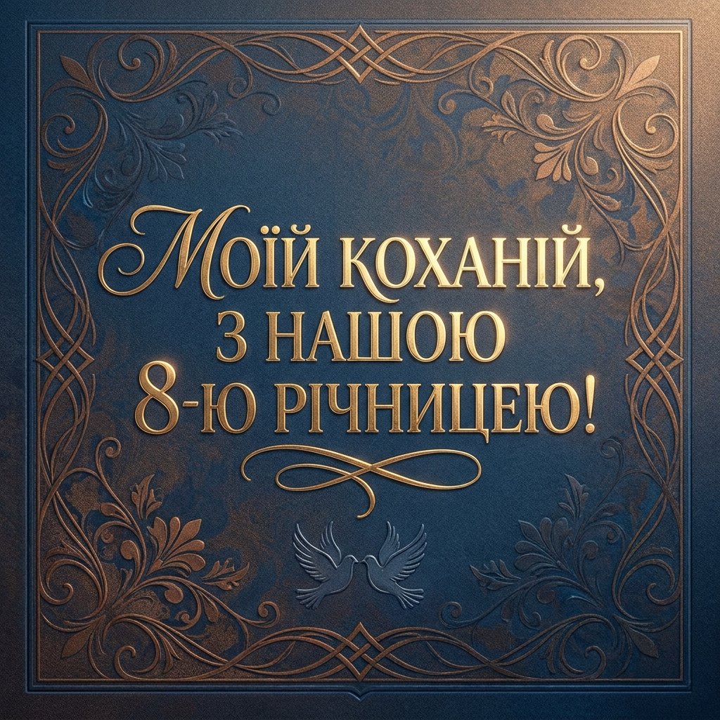 Привітання з 8 річницею весілля дружині