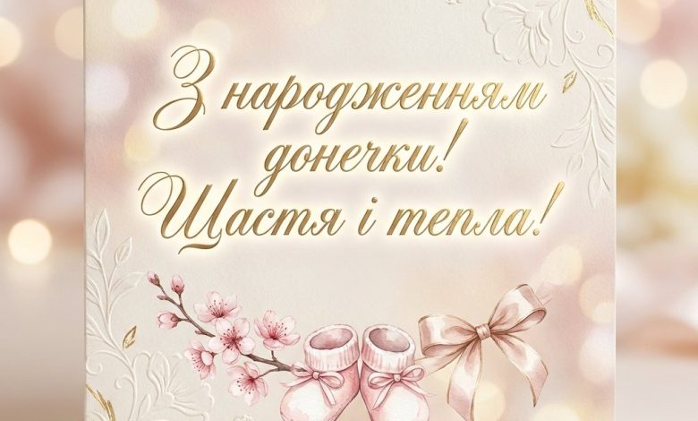 Привітання з народженням донечки своїми словами