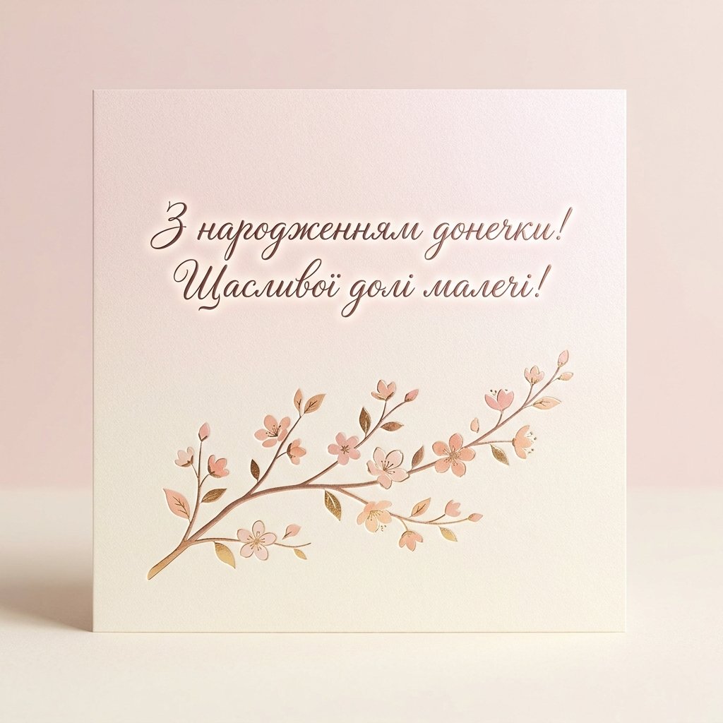 Привітання з народженням донечки своїми словами