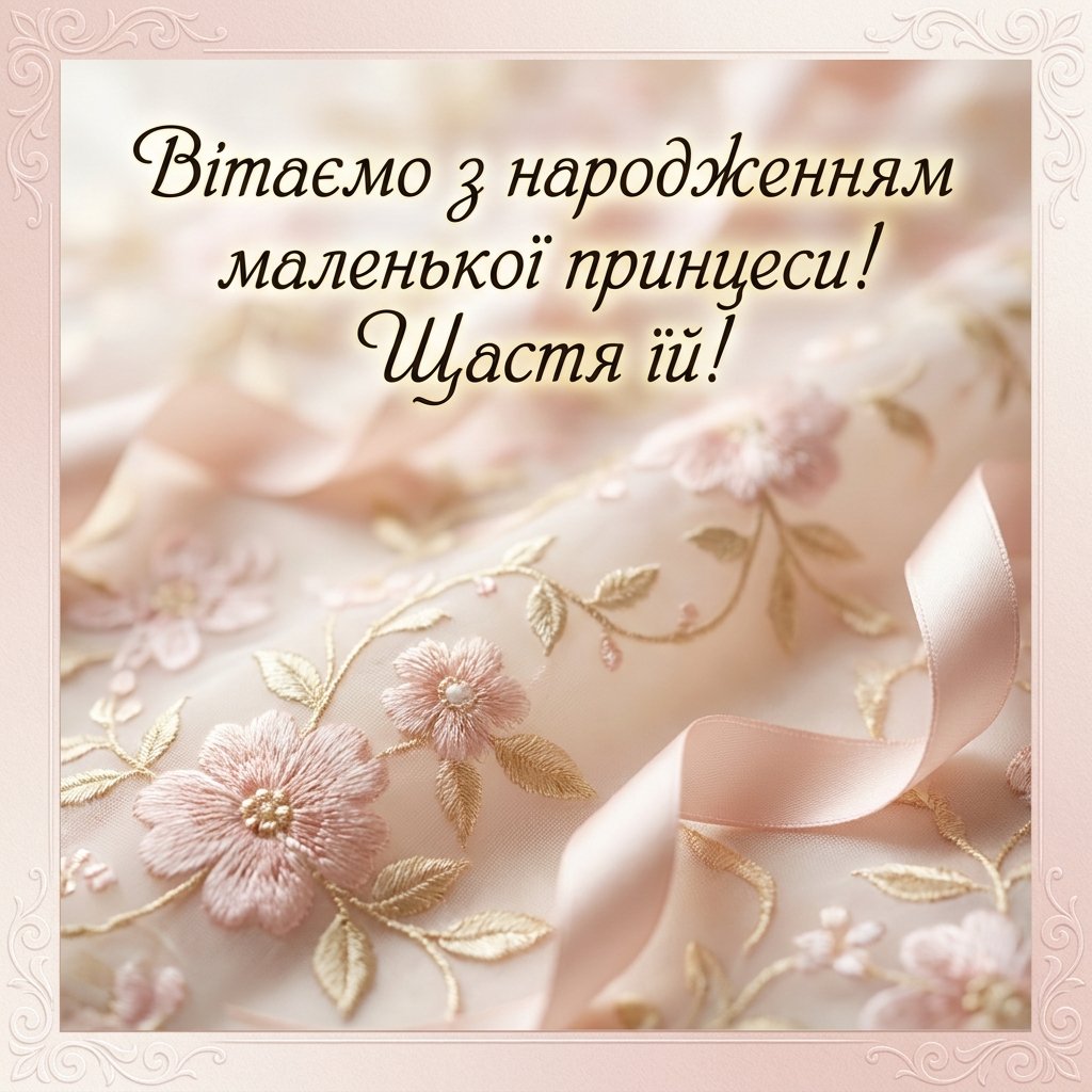 Привітання з народженням донечки своїми словами